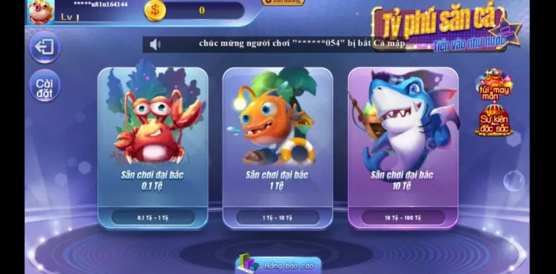 Bắn cá đổi thưởng 98WIN thú vị